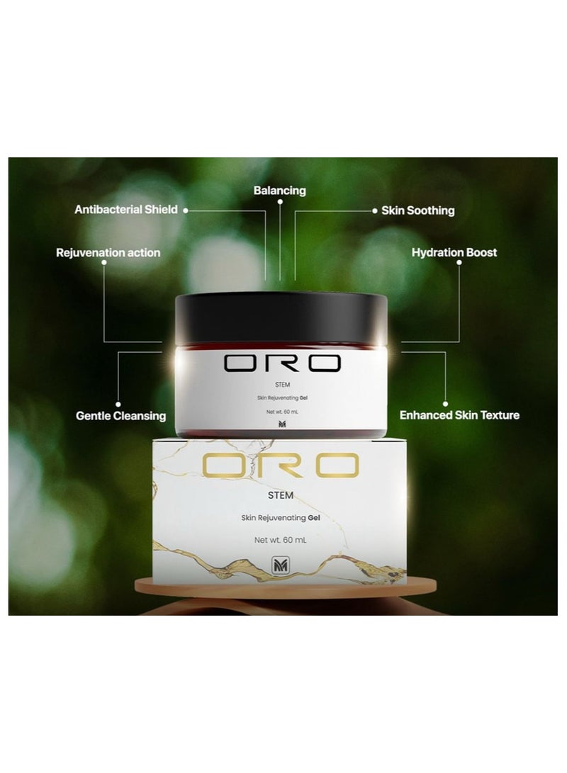 ORO STEM ORO STEM SKIN REJUVENATING TREATMENT GEL from USA infused with Nano Silver, Aloe Gel, Charcoal Detox and Lavender Soothe is ultimate blend for Skin Rejuvenation, Hydration & Balance  - Image 2