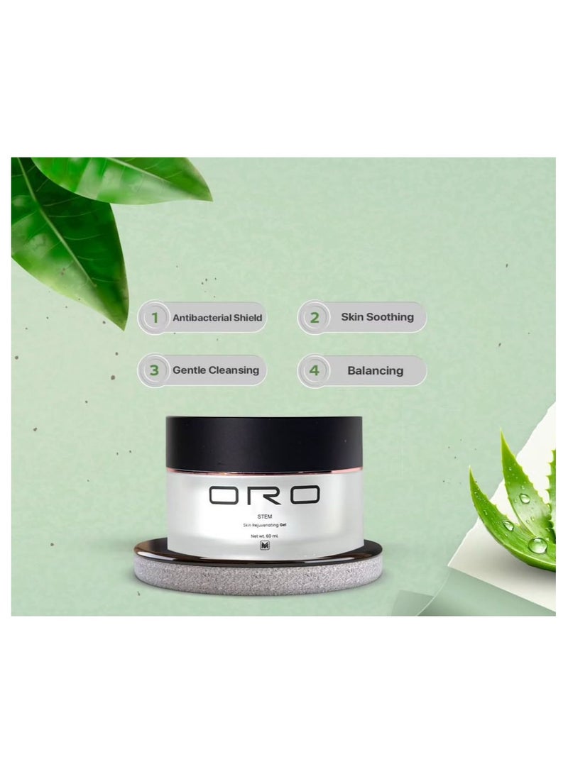 ORO STEM ORO STEM SKIN REJUVENATING TREATMENT GEL from USA infused with Nano Silver, Aloe Gel, Charcoal Detox and Lavender Soothe is ultimate blend for Skin Rejuvenation, Hydration & Balance  - Image 3