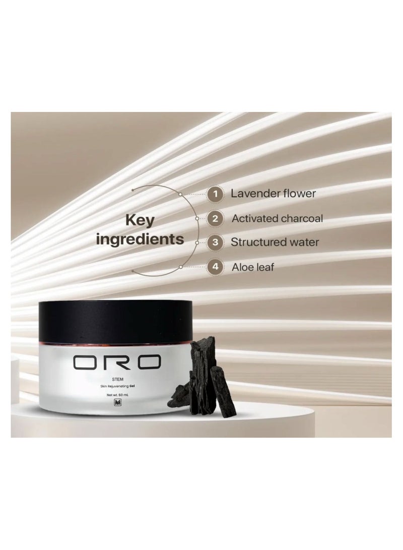 ORO STEM ORO STEM SKIN REJUVENATING TREATMENT GEL from USA infused with Nano Silver, Aloe Gel, Charcoal Detox and Lavender Soothe is ultimate blend for Skin Rejuvenation, Hydration & Balance  - Image 4