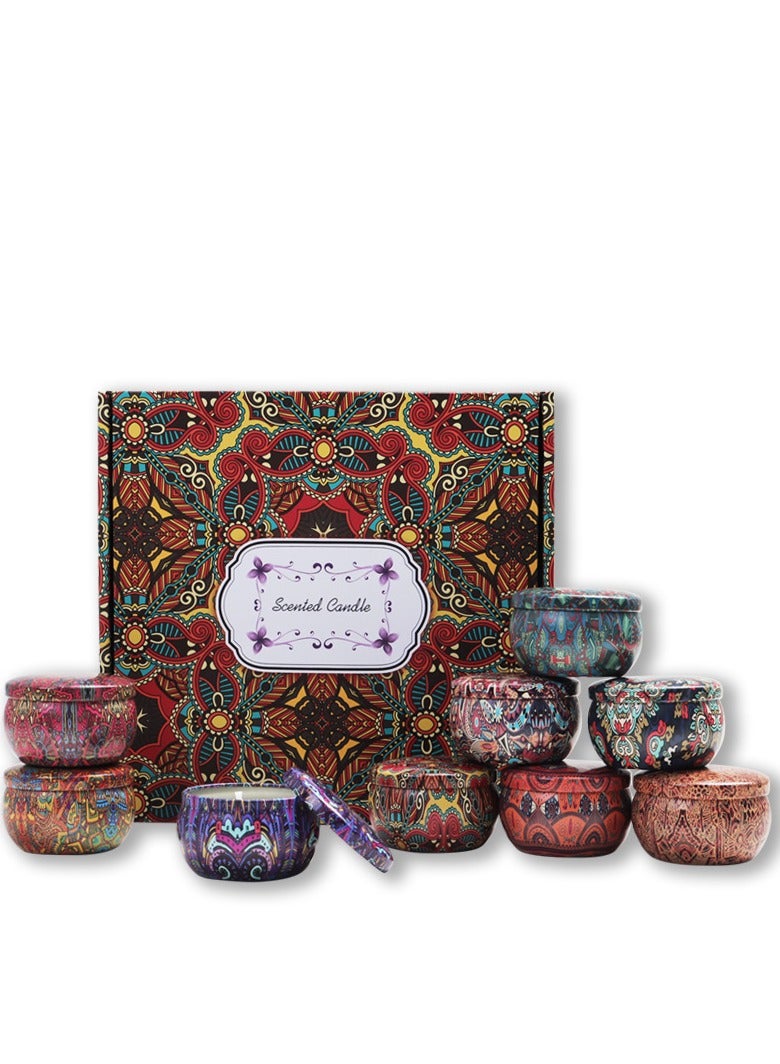 0TO1 TECH Scented Candles Gift Set 9 Pack Aromatherapy Candles with Essential Oil Natural SoyWax Aroma Candle Various Fragrance Long Lasting Jar Travel Tin Candle for Bath Yoga Sleep Read Meditation Festival - Image 1