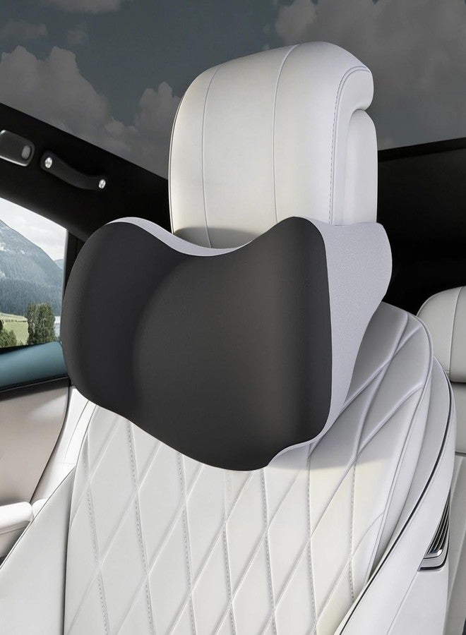 BEBAS Car Headrest Pillow, Ergonomic Neck Pillow with Memory Foam, Universal Car Head Rest Support for Driving Comfort, Breathable Removeable Seat Pillow for Pain Relief (Black, 1 Pack) - Image 1