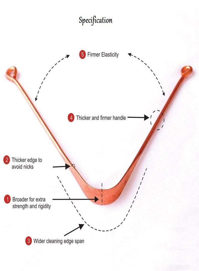 QIMACPLUS Pure Copper Tongue Scraper Cleaner | Perfect Surgical Tongue Scraper | Best Remedy for Bad Breath | Maintains Oral Hygiene| Flexible Handle and Comfortable Grip - Set of 12 Pieces - Image 2