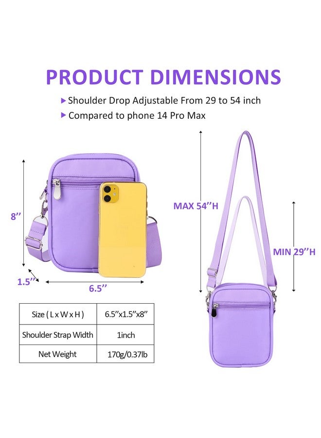 COVAX Small Crossbody Bag for Women, Water-resistant Crossbody Purse Shoulder Handbags (Purple) - Image 3