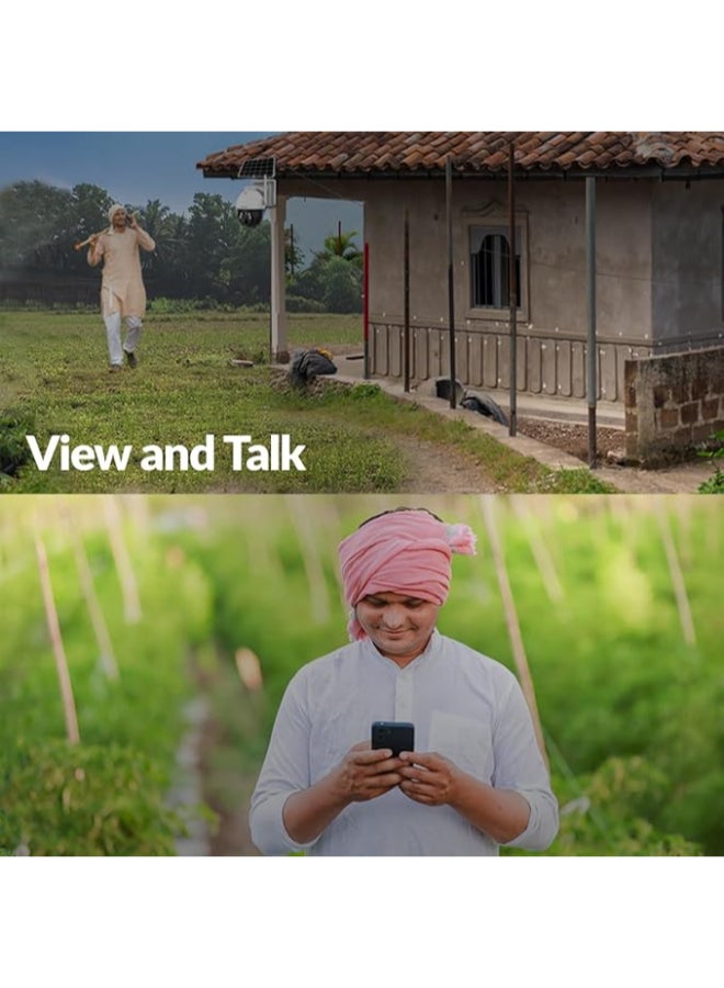 CP PLUS كاميرا شمسية خارجية PT 4G بدقة 2K QHD 4MP مجددة | دعم بطارية مدمجة | محادثة ثنائية الاتجاه | تنبيهات كشف الحركة PIR | رؤية ليلية ملونة كاملة | بطاقة SD (حتى 256 جيجابايت) CP-Z44R - Image 5