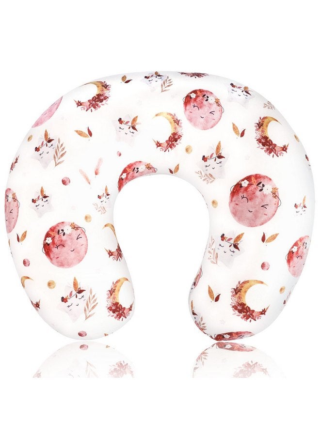 Jundetye Baby Nursing Pillow Cover, Removeable Breastfeeding Pillow Slipcover, Nursing Pillow Case for Newborn Boys Girls, Soft Fabric Fits Snug On Infant, Washable & Breathable, Moon Star - Image 1