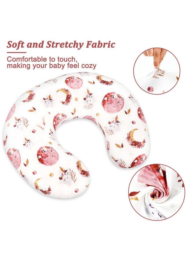 Jundetye Baby Nursing Pillow Cover, Removeable Breastfeeding Pillow Slipcover, Nursing Pillow Case for Newborn Boys Girls, Soft Fabric Fits Snug On Infant, Washable & Breathable, Moon Star - Image 2