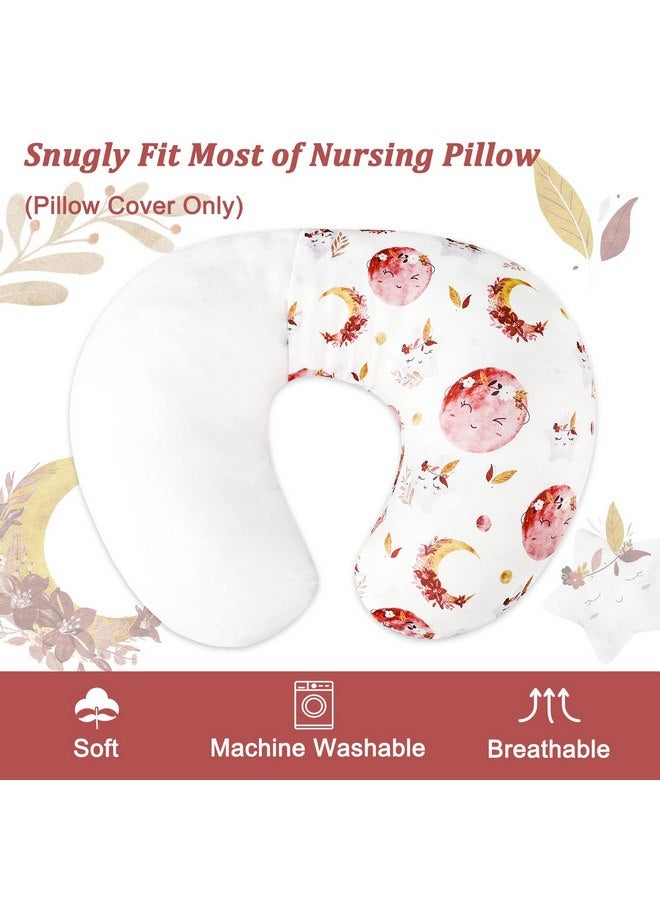 Jundetye Baby Nursing Pillow Cover, Removeable Breastfeeding Pillow Slipcover, Nursing Pillow Case for Newborn Boys Girls, Soft Fabric Fits Snug On Infant, Washable & Breathable, Moon Star - Image 4