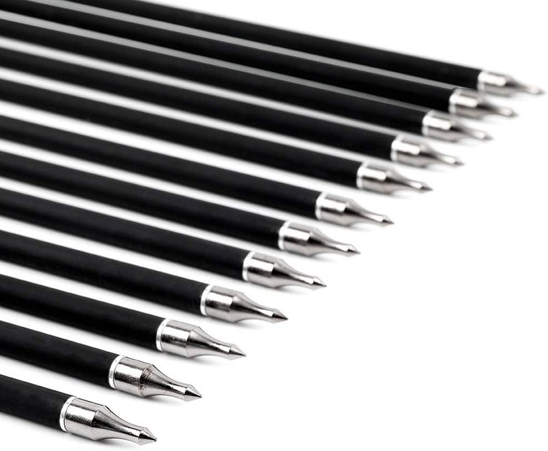 PG1ARCHERY 31-Inch Carbon Arrows Target Practice Hunting Arrow with 4" Shield Fletching spine 500 Arrows for Recurve Bow LongBow Compound Bow(Pack of 6) - Image 3