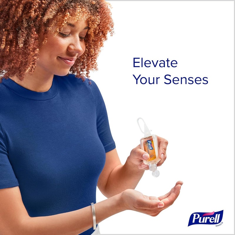 Purell Advanced Hand Sanitizer Gel Infused with Essential Oils, Scented Variety Pack, 1 fl oz Travel Size Flip Cap Bottles with JELLY WRAP Carrier (Pack of 8), 3900-09-ECME17 - Image 2