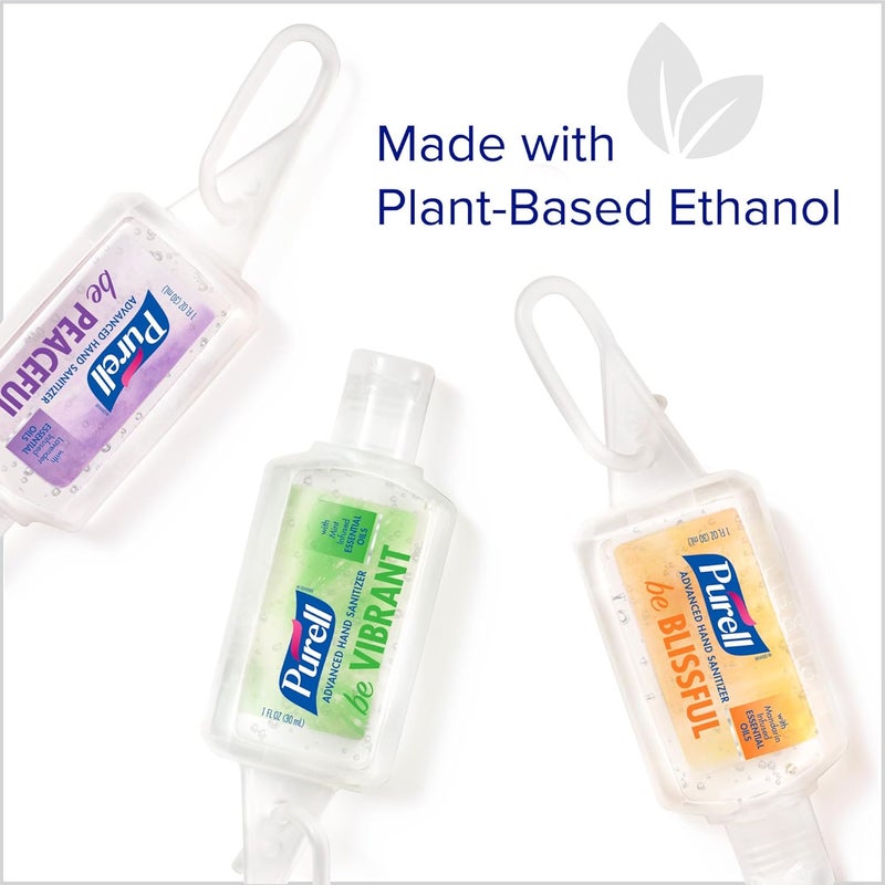 Purell Advanced Hand Sanitizer Gel Infused with Essential Oils, Scented Variety Pack, 1 fl oz Travel Size Flip Cap Bottles with JELLY WRAP Carrier (Pack of 8), 3900-09-ECME17 - Image 5