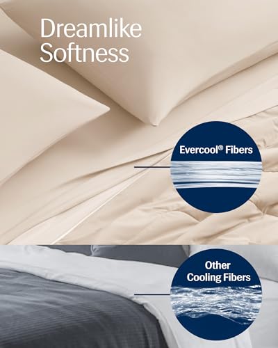 REST® Evercool® Cooling Comforter, King/Cali King, Blanket for Hot Sleepers, All Season Bedding to Keep Cool for Night Sweats, Breathable Lightweight Blanket, 106x90 Inches, Snow Ivory - Image 3