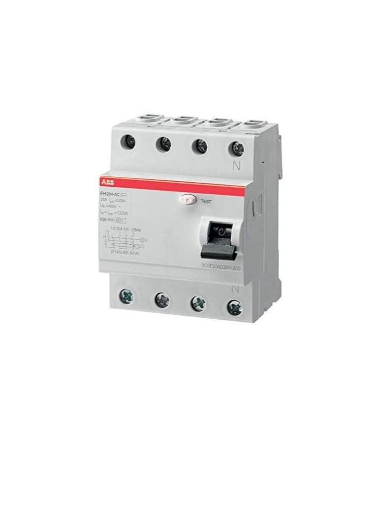 ABB ABB Earth Leakage Circuit Breaker (ELCB/RCCB) - 63A 4Pole 30mA - FH204 AC-63/0,03  - Image 1