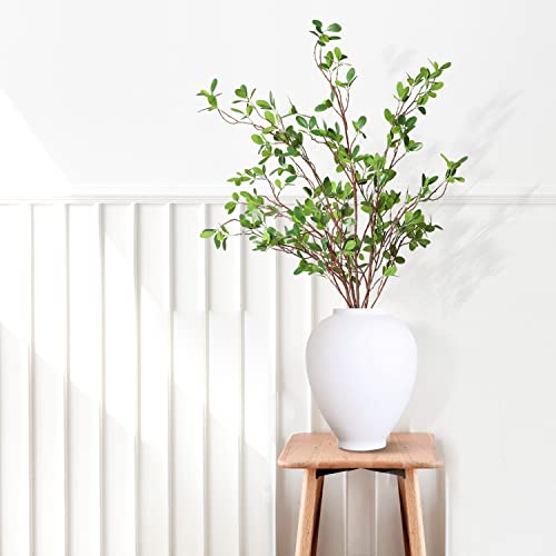 Melorca&Guilla Artificial Plants,3PCS 43.3" Green Faux Branches for Vase,Artificial Plants & Flowers Faux Greenery Stems Fake Plants for Shop Garden Office Home Décor - Image 3