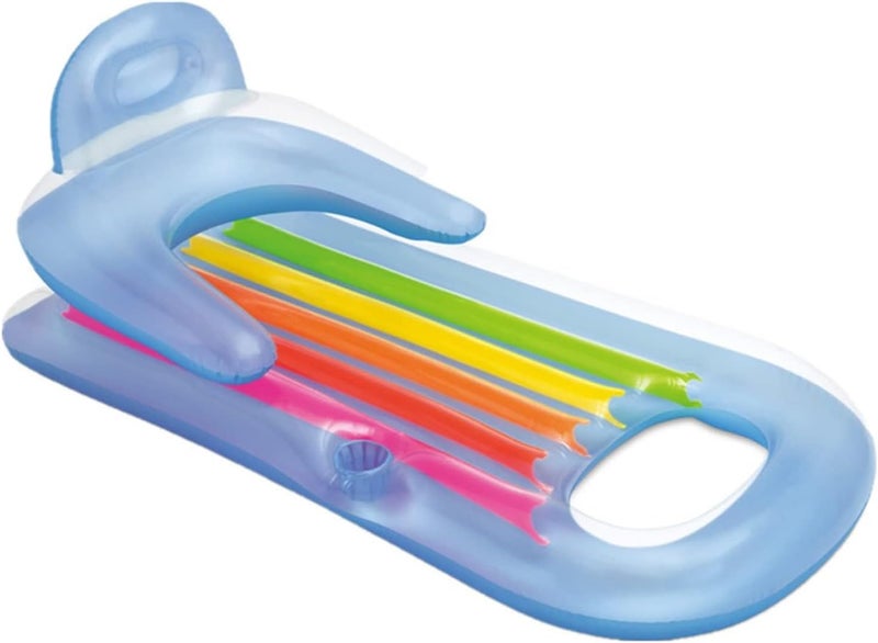 Pool Floats, Pool Lounger with Head Pillow, Lake Raft,Swimming Pool Floating Ball,