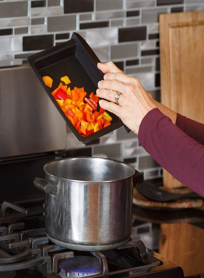 Glad Acacia Wood Cutting Board with Slide Out Trays | Catches Food and Waste | Solid Wooden Butcher Block with Removable Drawers | Kitchen Cooking Supplies, Brown, Black - Image 3