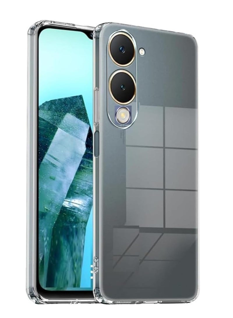 Soft Rubber Silicon Clear Case Back Cover for Compatible Model with Vivo Y04 -Y29S- Transparent