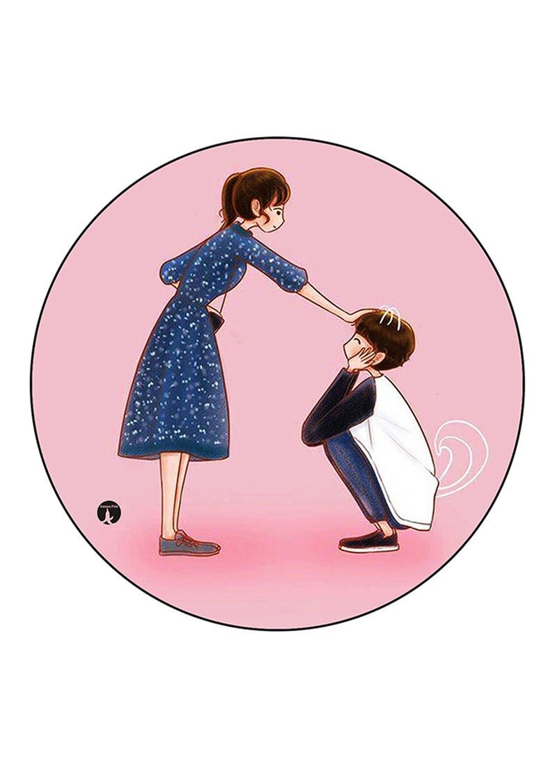 RKN Boy And A Girl Printed Mouse Pad  Multicolour