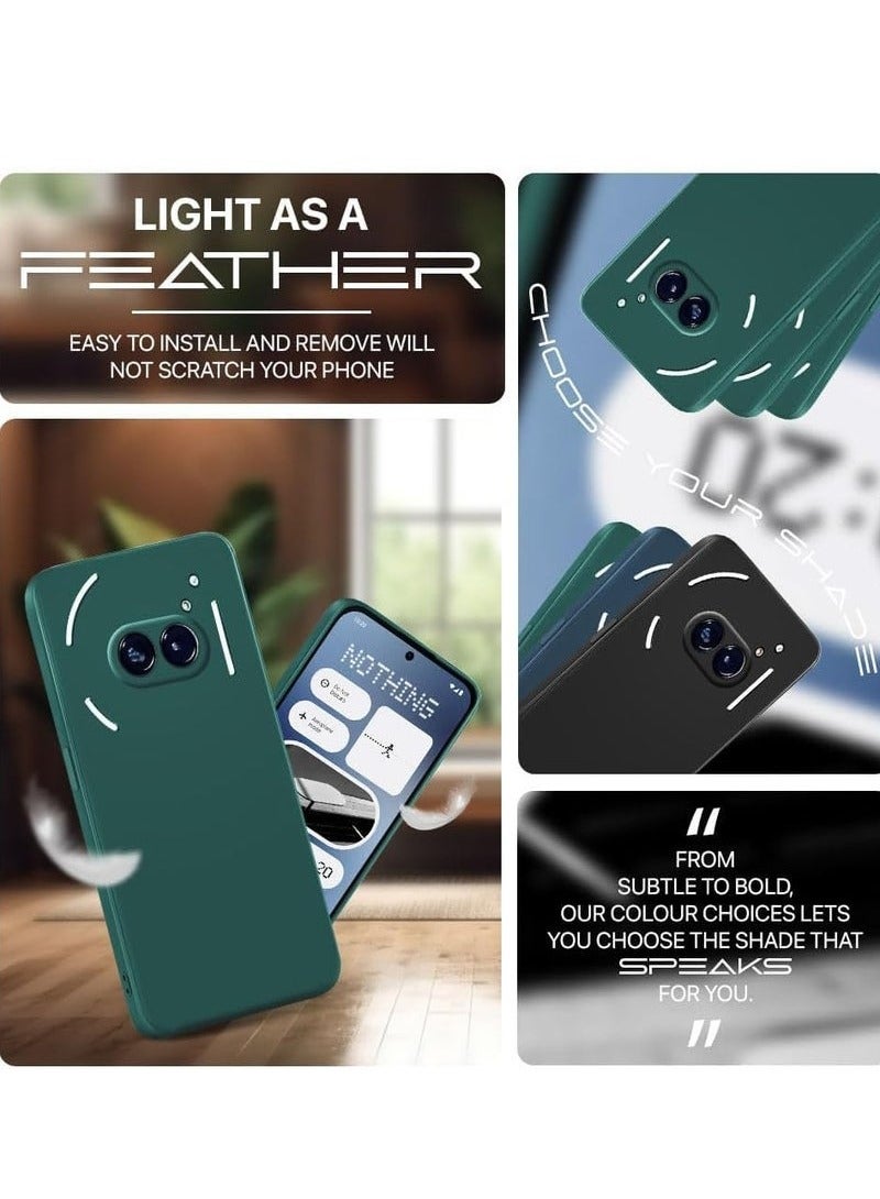 TIGER Nothing Phone 2A Case Cover – Silky Full Body Silicone Case with Microfiber Lining, Shockproof Protective Cover for Nothing Phone 2A 6.7-inch Green - Image 3