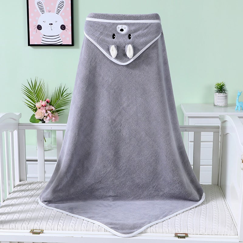 Coral Fleece Children'S Quilt Cloak Bath Towel Newborn Bath Wrap Square Baby Wrap Straight Hair Factory - Image 1