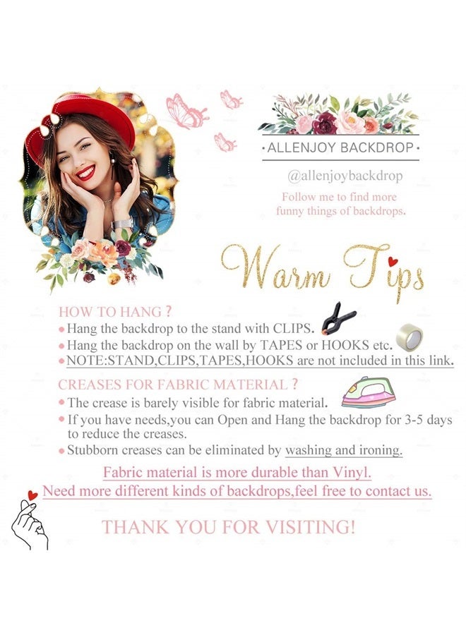 Allenjoy 5x7ft Fabric Photography Christmas Photo Backdrops Xmas New Year Winter Forest Background for Kids Baby Shower Newborn Snow Trees Holiday Party Decoration Pine Snowy Photo Booth Supplies - Image 3