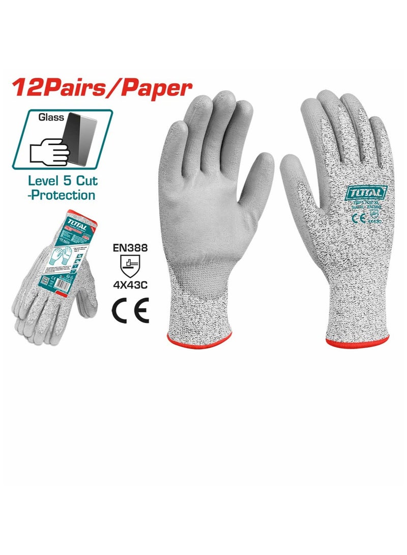 TOTAL Cut Resistance Gloves XL 1 Pair TSP1702-XL - Image 3