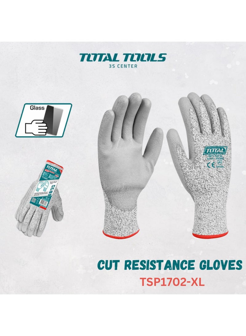 TOTAL Cut Resistance Gloves XL 1 Pair TSP1702-XL - Image 4