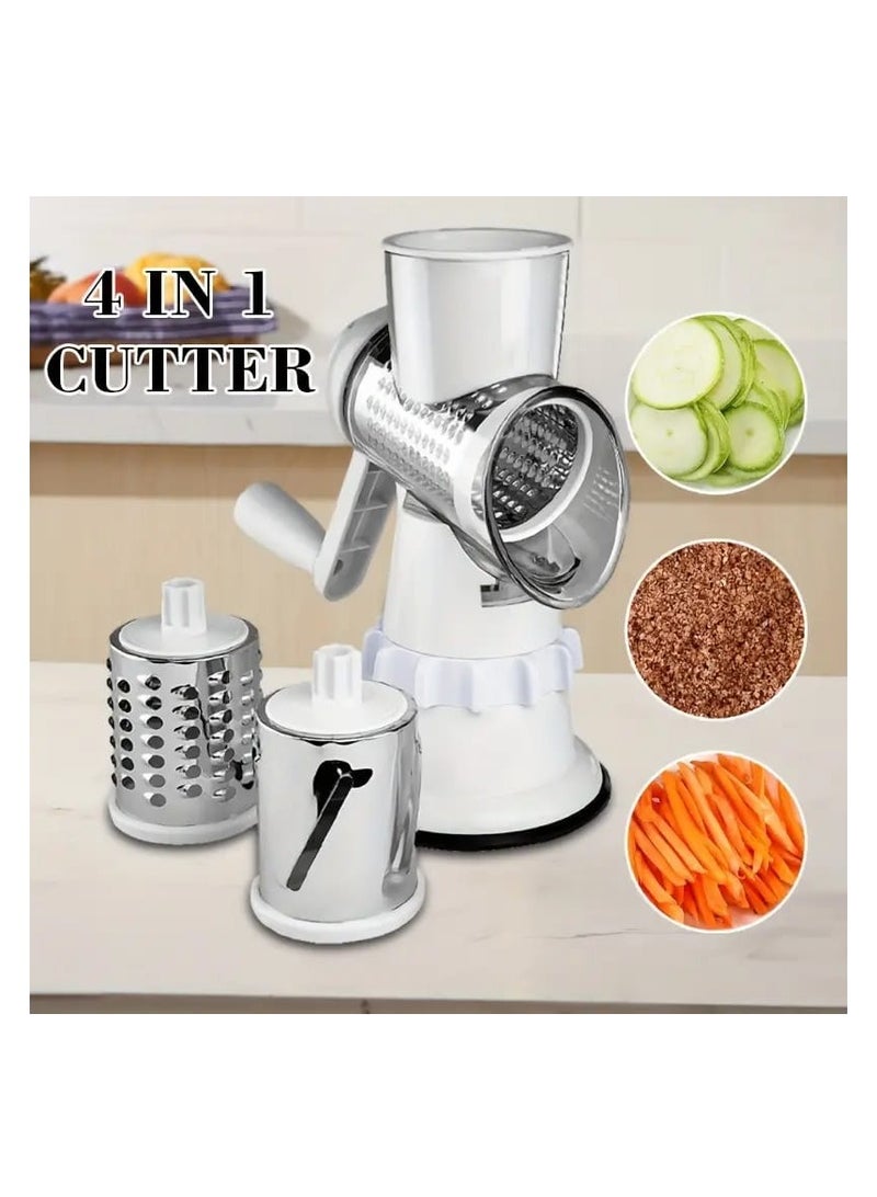 Multifunction Vegetable Chopper 4-in-1 Round Chopper Mandolin Shredder Manual Potato Carrot Cheese Graters Kitchen Accessories - Image 1