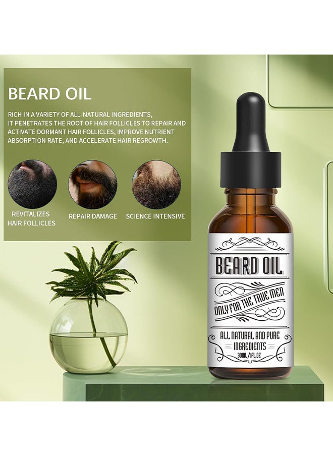 INKEEY - Beard Oil, Beard Oil For Men Growth, Make The Beard More Full, Thick And Smooth, Moisture To Reduce Frizz, All Pure Natural Organic Plant Extraction, Strengthens And Moisturizes Beard - Image 1