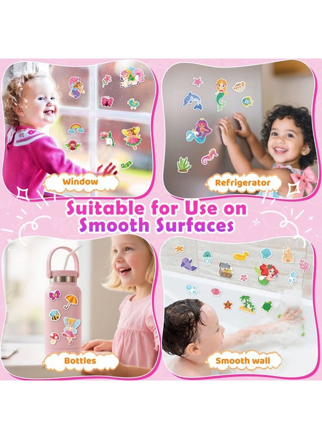 Uranus&No.1 4 Sets Reusable Sticker Book for Toddlers 1-3, Dress Up Stickers Books for Girls Ages 2-4, Jelly Activity Books Travel Toys Birthday Gifts for Girl, Princess, Mermaid, Fairy, Fashion Girl Kids 3-5 - Image 4