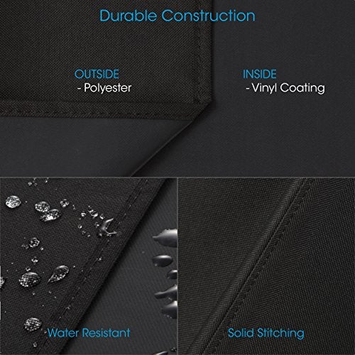 Unicook Waterproof Portable Grill Cover for Weber Q2000, Q200 Series and Baby Q Gas Grill, Compared to Weber 7111, All Weather Protection, Black - Image 4