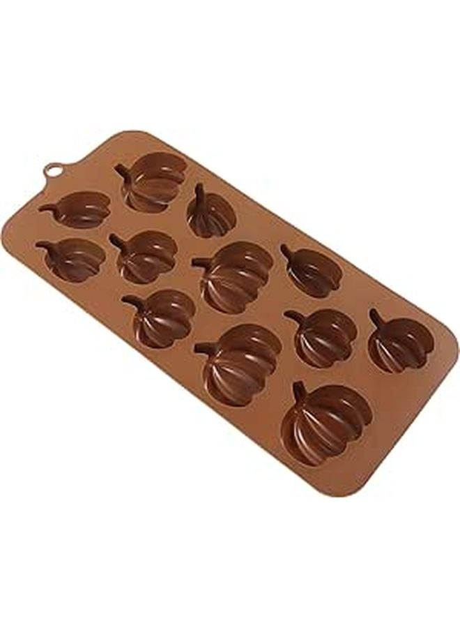 Pumpkin Silicone Chocolate Mold Food Grade Non Stick Halloween Candy Baking Tool - Image 1