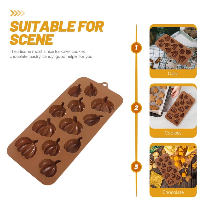 Pumpkin Silicone Chocolate Mold Food Grade Non Stick Halloween Candy Baking Tool - Image 4