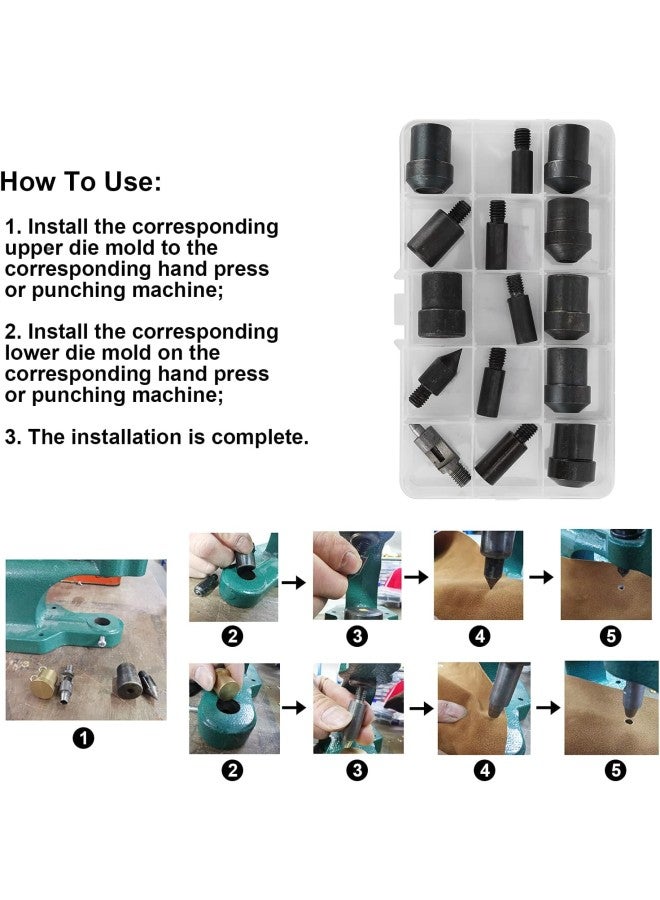 klarako Double Cap Rivets Die Mold for Hand Press Machine Hole Setter Snap Fastener Button Tools - Image 3