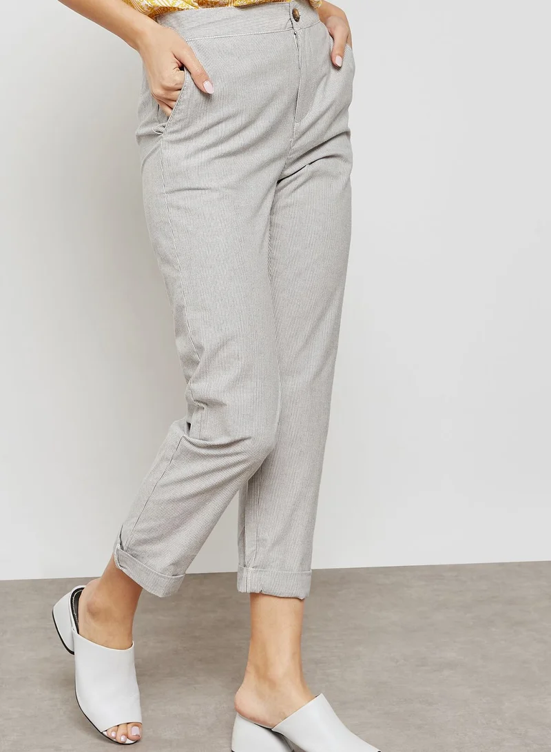 FOREVER 21 Pinstripe High Waist Pants
