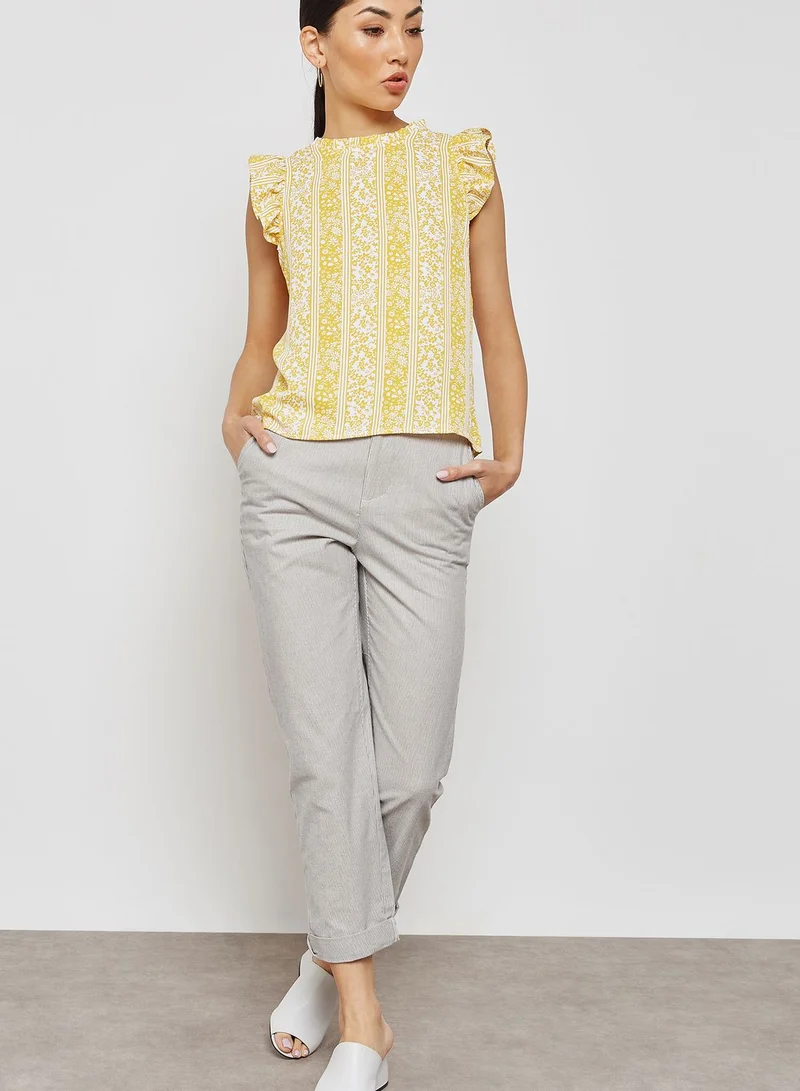 FOREVER 21 Pinstripe High Waist Pants