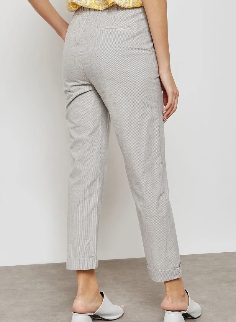 FOREVER 21 Pinstripe High Waist Pants