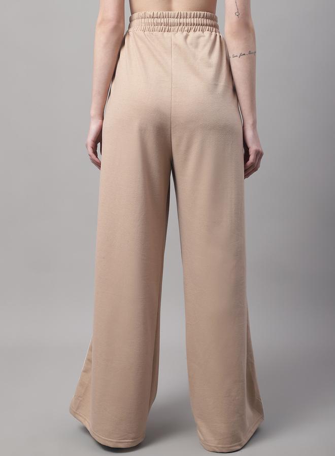 تايك تو بنطلون رياضي بيج واسع الساق بخط جانبي من دور - Image 2