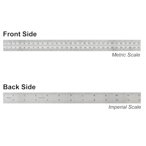 ChgImposs 12" Adjustable Sliding Combination Square Ruler & Protractor Level Measure Measuring Set, Inch/Metric - Image 2