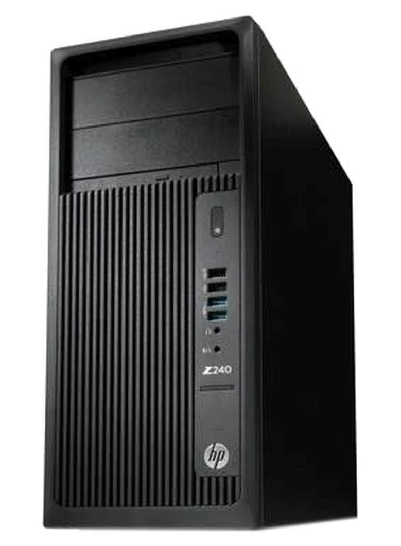 HP كمبيوتر بتصميم منتصب Z240 بمعالج كور i7 وذاكرة رام سعة 8 جيجابايت ومحرك أقراص صلبة HDD بسعة 1 تيرابايت وبطاقة رسومات إنتل عالية الوضوح أسود - Image 1