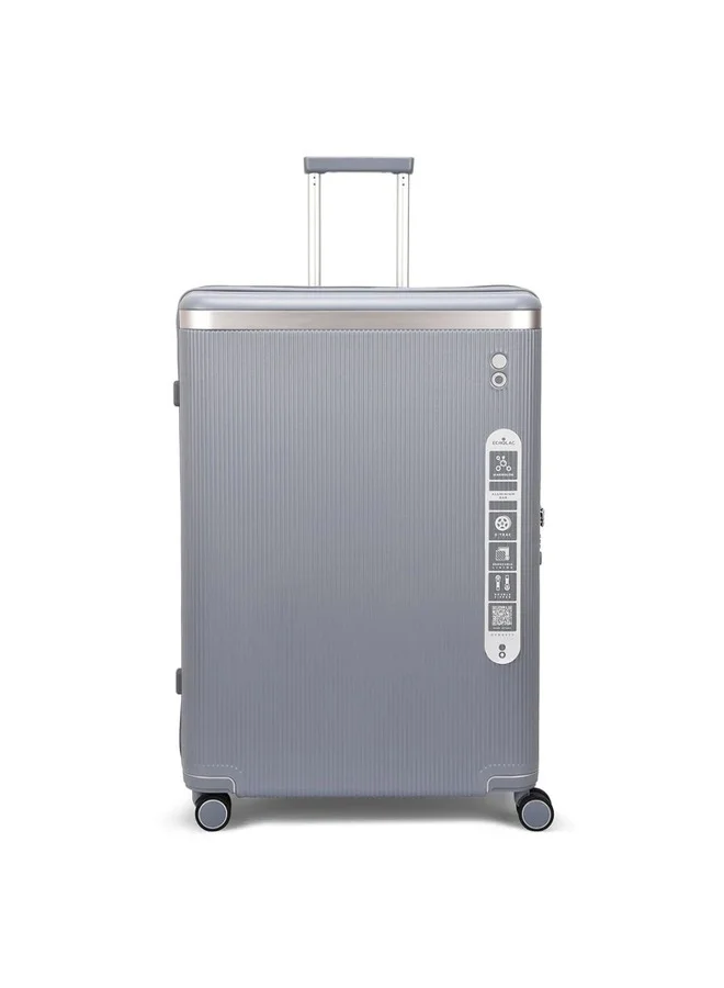 Echolac Dynasty 76.5cm Hardcase Non-Expandable 4 Double Wheel Check-In Luggage Trolley - Ice Blue (may appear silvery or greyish in certain lighting)