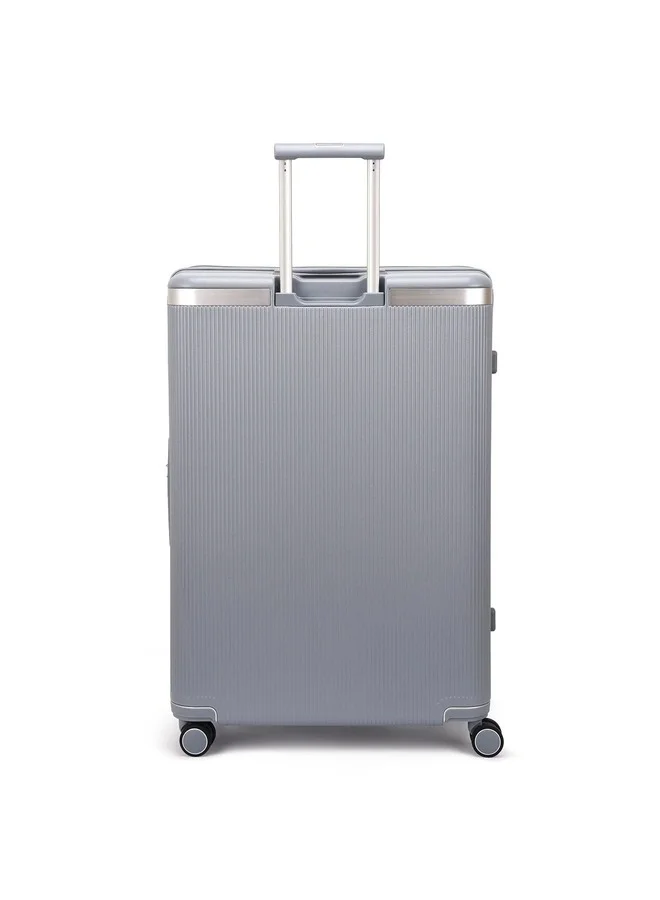 Echolac Dynasty 76.5cm Hardcase Non-Expandable 4 Double Wheel Check-In Luggage Trolley - Ice Blue (may appear silvery or greyish in certain lighting)