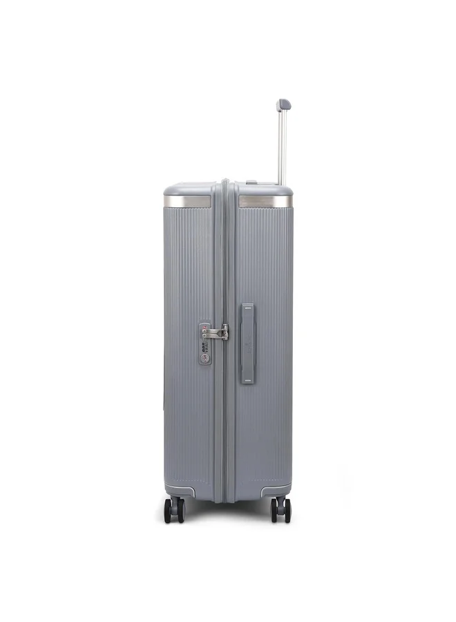Echolac Dynasty 76.5cm Hardcase Non-Expandable 4 Double Wheel Check-In Luggage Trolley - Ice Blue (may appear silvery or greyish in certain lighting)