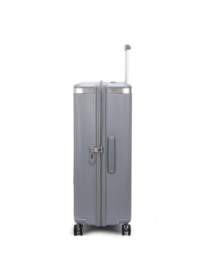 Echolac Dynasty 76.5cm Hardcase Non-Expandable 4 Double Wheel Check-In Luggage Trolley - Ice Blue (may appear silvery or greyish in certain lighting) - Image 3
