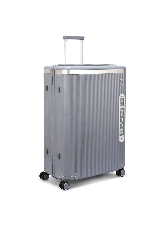 Echolac Dynasty 76.5cm Hardcase Non-Expandable 4 Double Wheel Check-In Luggage Trolley - Ice Blue (may appear silvery or greyish in certain lighting)