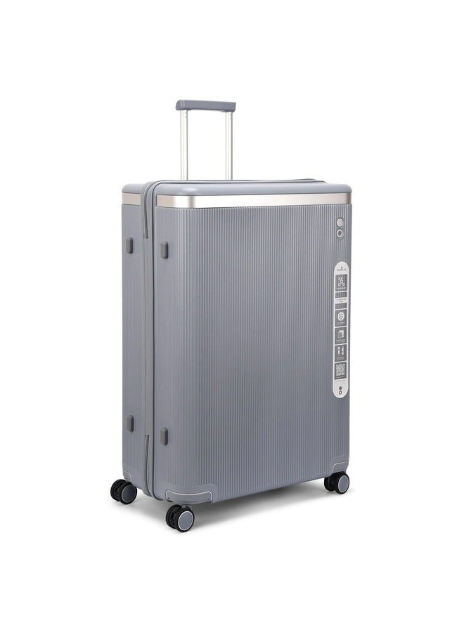 Echolac Dynasty 76.5cm Hardcase Non-Expandable 4 Double Wheel Check-In Luggage Trolley - Ice Blue (may appear silvery or greyish in certain lighting) - Image 5