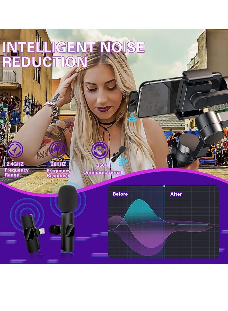 DUSALA Wireless Lavalier Microphone , mobile phone Microphone, Plug & Play No APP Needed, Mini lapel Wireless Microphone , - Image 4