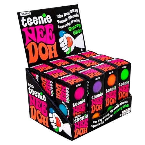 Schylling NeeDoh Teenie - Sensory Fidget Toy - 3 Mini Groovy Globs in Assorted Colors - Ages 3 to Adult (Pack of 1) - Image 4