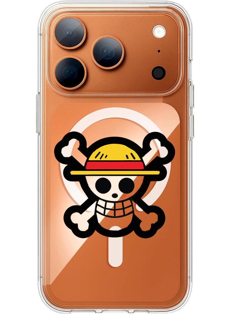 Theodor Magnetic Case for Apple iPhone 17 Pro Max Compatible with MagSafe Wireless Charging, Shockproof Phone Bumper Cover - Smiley (2) - Image 1