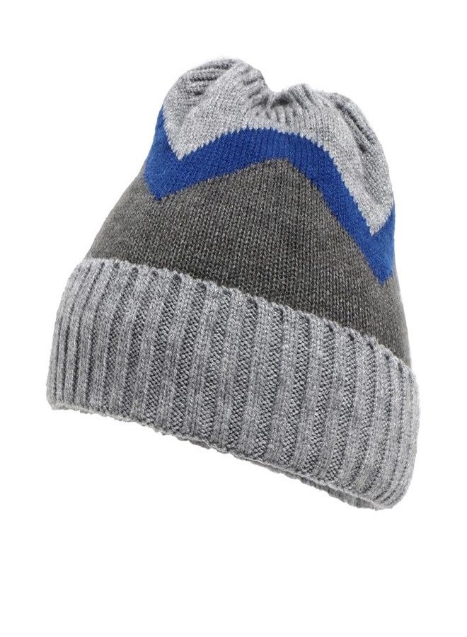 Richmen Kids Winter Cap Woolen Hat Skull Beanie for Toddler Girls Boys Fleece Lined Knit Baby Double-Layer Pom-Pom Unisex Children Hats (3 Month to 4 Yrs) Grey - Image 3