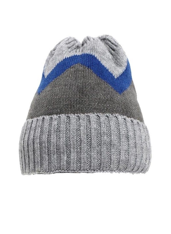 Richmen Kids Winter Cap Woolen Hat Skull Beanie for Toddler Girls Boys Fleece Lined Knit Baby Double-Layer Pom-Pom Unisex Children Hats (3 Month to 4 Yrs) Grey - Image 4